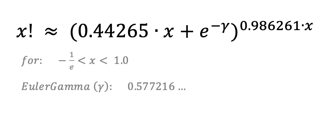 Factorial Approximation Formula Image